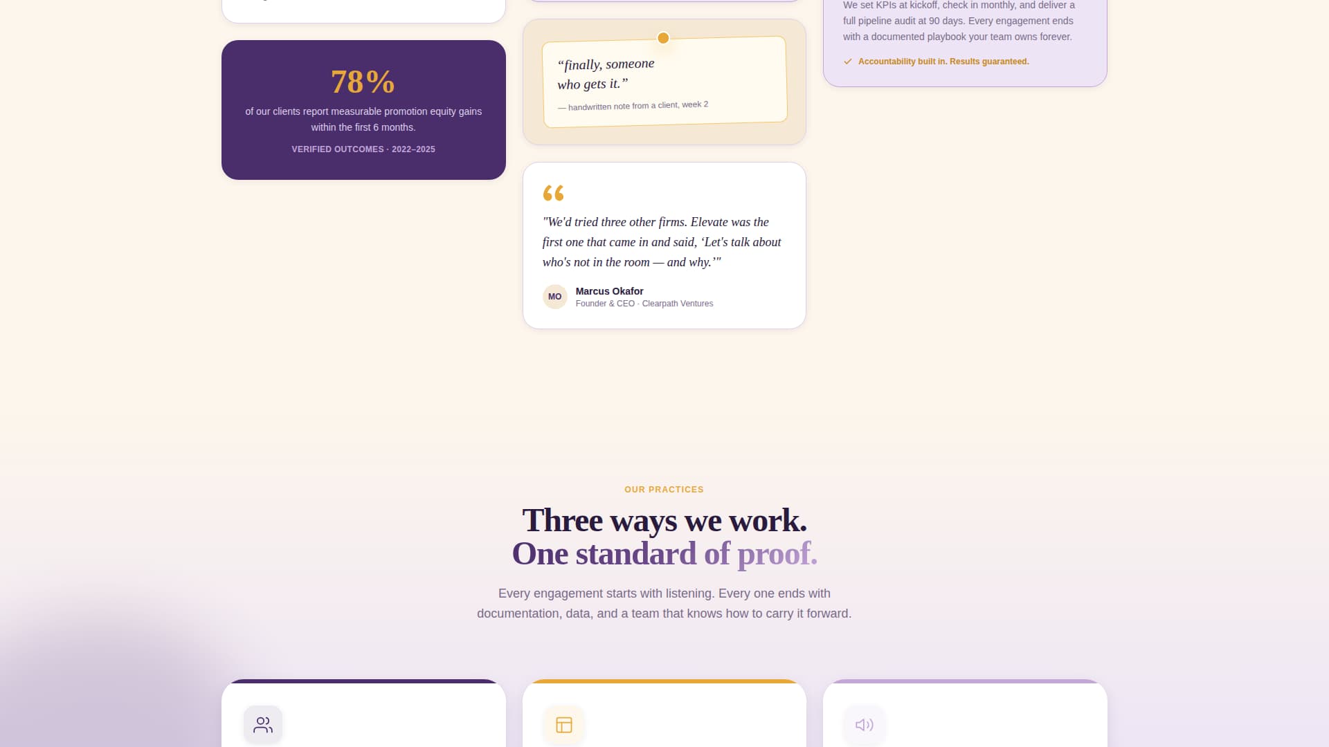 Elevate - Transformative DEI Landing Page Template