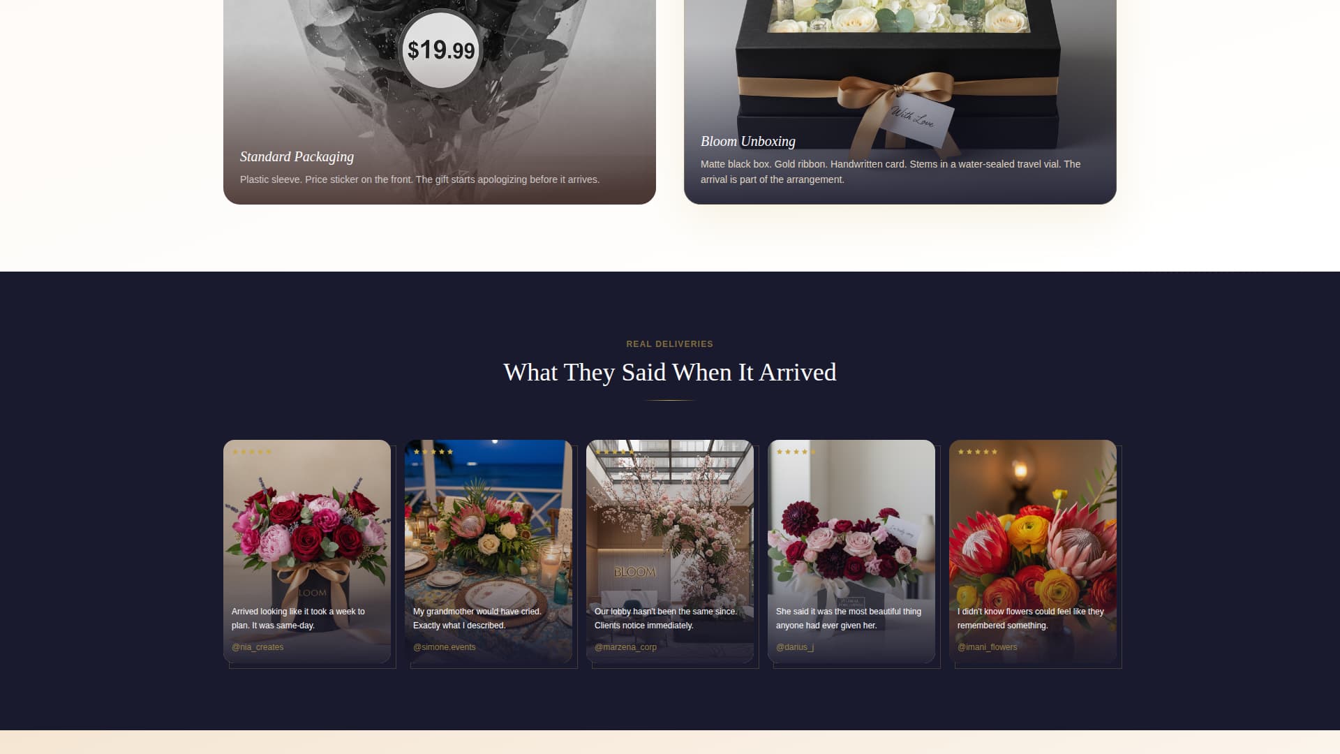 Bloom - Artisan Florist Landing Page Template