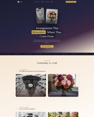 Bloom - Artisan Florist Landing Page Template