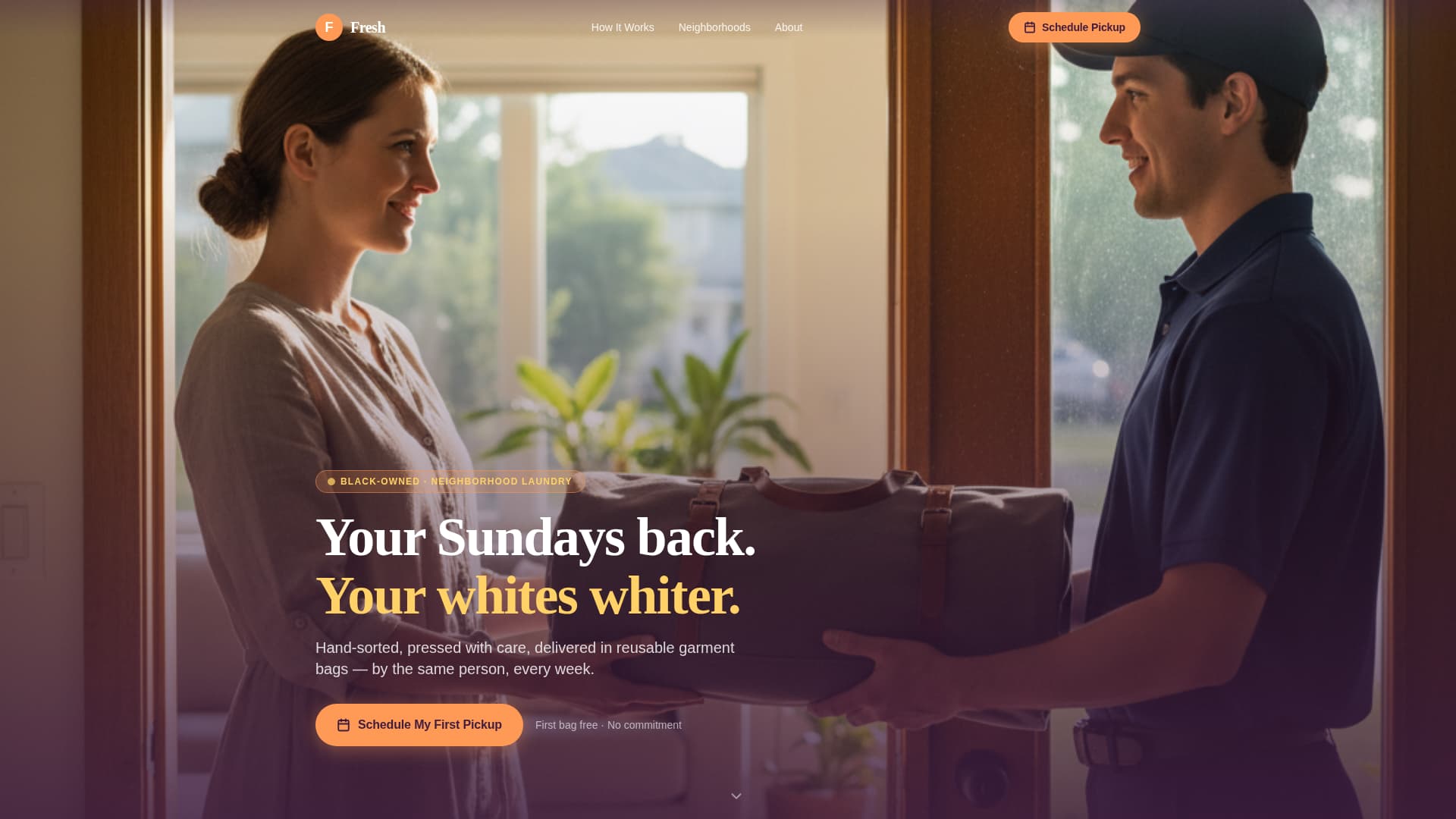 Fresh - Radiant Laundry Landing Page Template