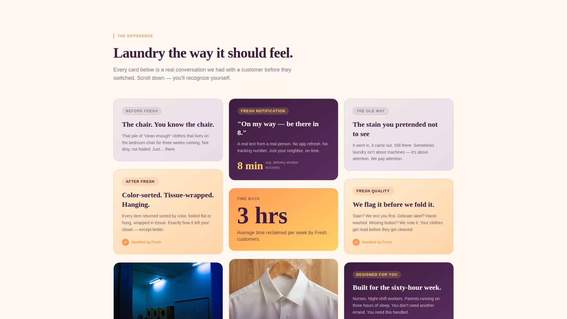 Fresh - Radiant Laundry Landing Page Template