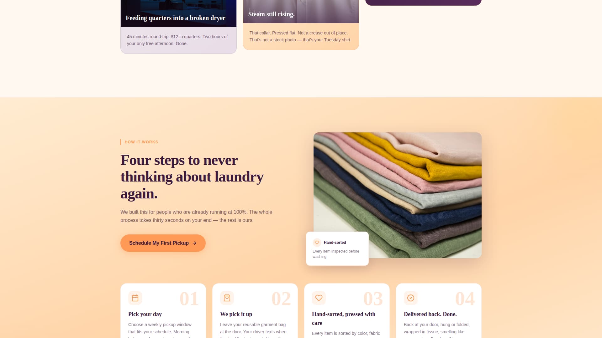 Fresh - Radiant Laundry Landing Page Template