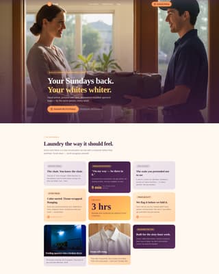Fresh - Radiant Laundry Landing Page Template