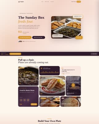 Supper - Soulful Restaurant Landing Page Template