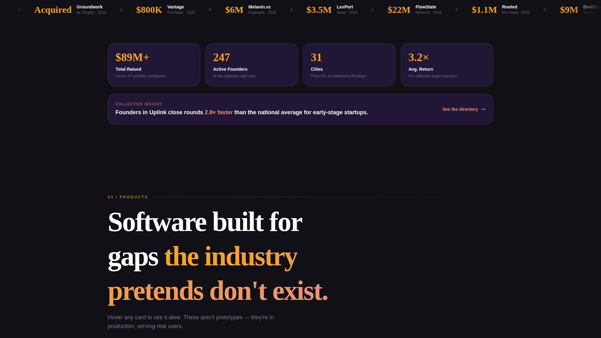Uplink - Vibrant Blackownedtech Landing Page Template