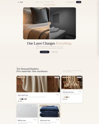 Drape - Luxurious Wholesale Landing Page Template