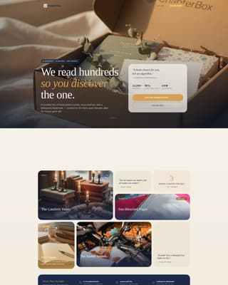 Chapter - Curated Booksubscription Landing Page Template
