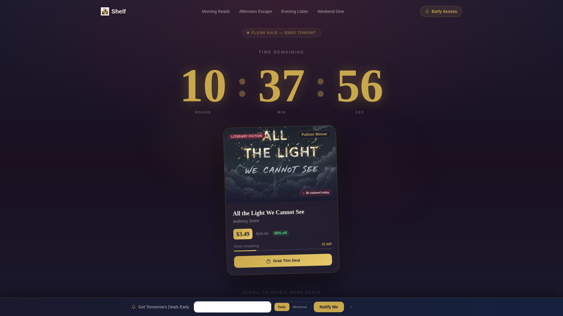 Shelf - Irresistible Books Landing Page Template