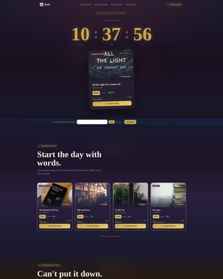 Shelf - Irresistible Books Landing Page Template