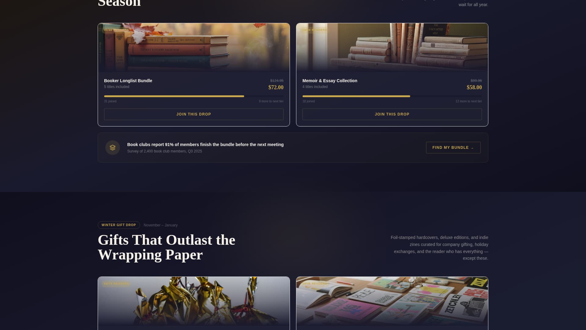 Pages — Curated Independent Bookstore Landing Page Template