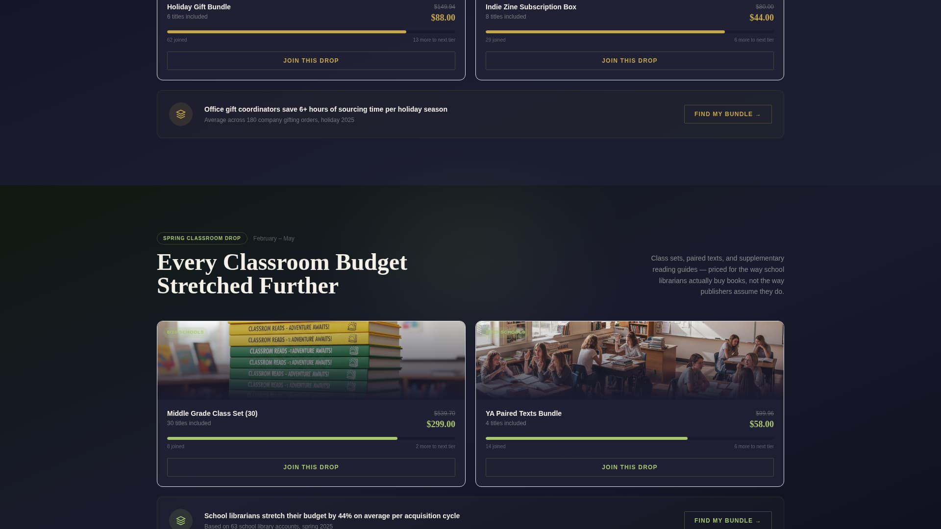 Pages — Curated Independent Bookstore Landing Page Template