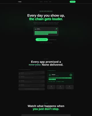 Streak - Powerful Habit Tracker Landing Page Template