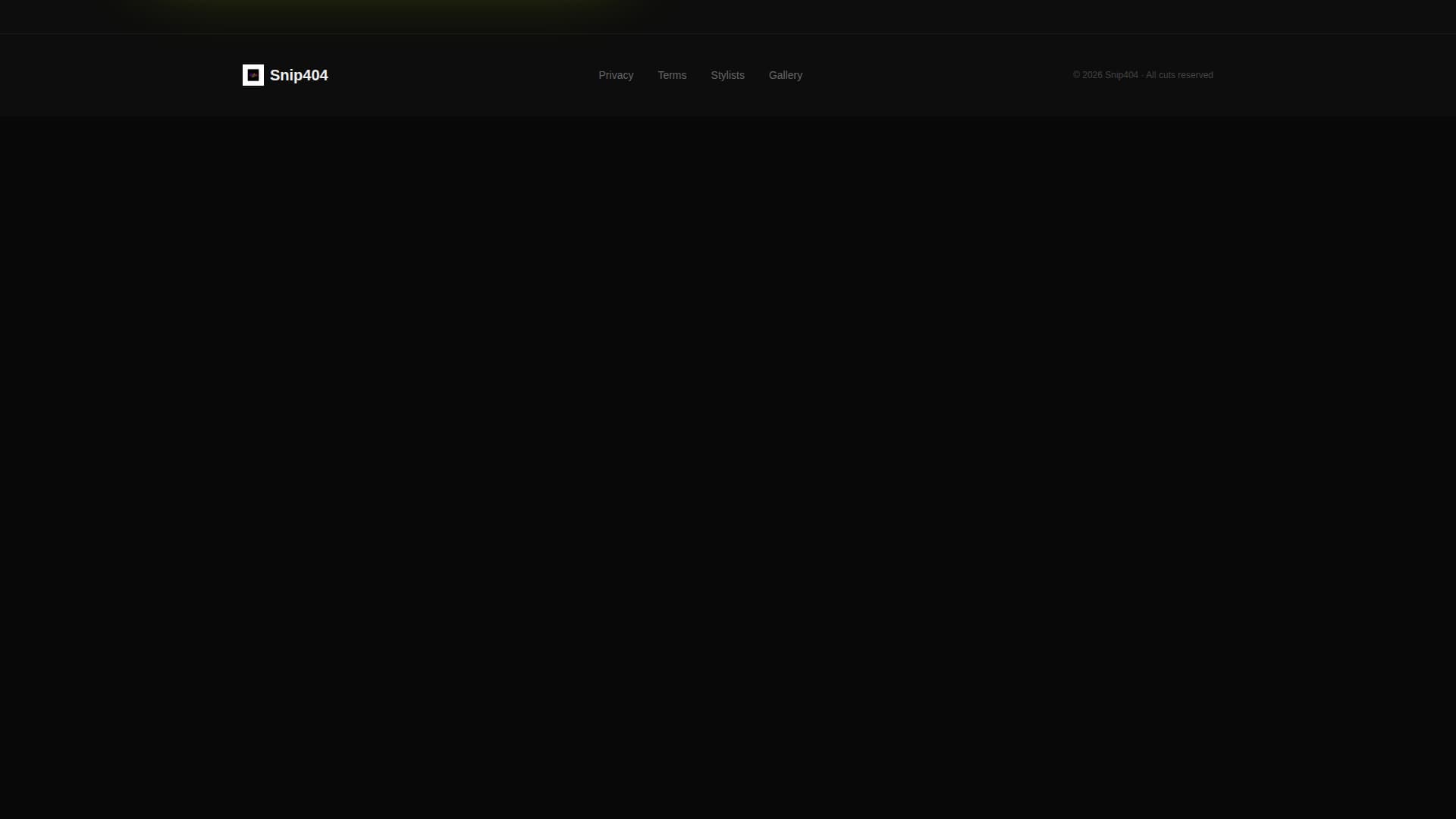 Hair Salon 404 Error Recovery & Rebooking Website Template