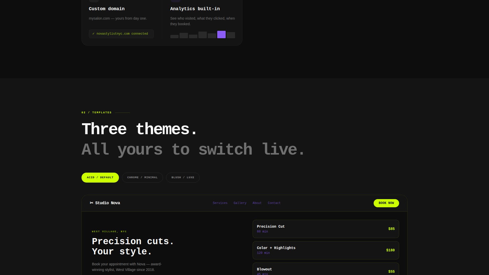 Hair Salon Reviews Website Template