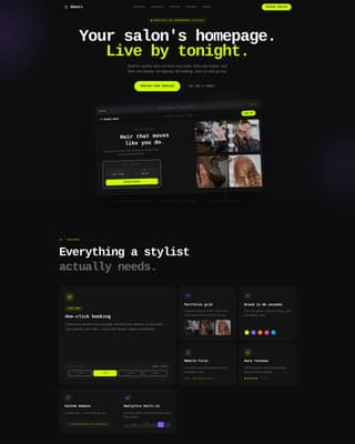 Hair Salon Reviews Website Template
