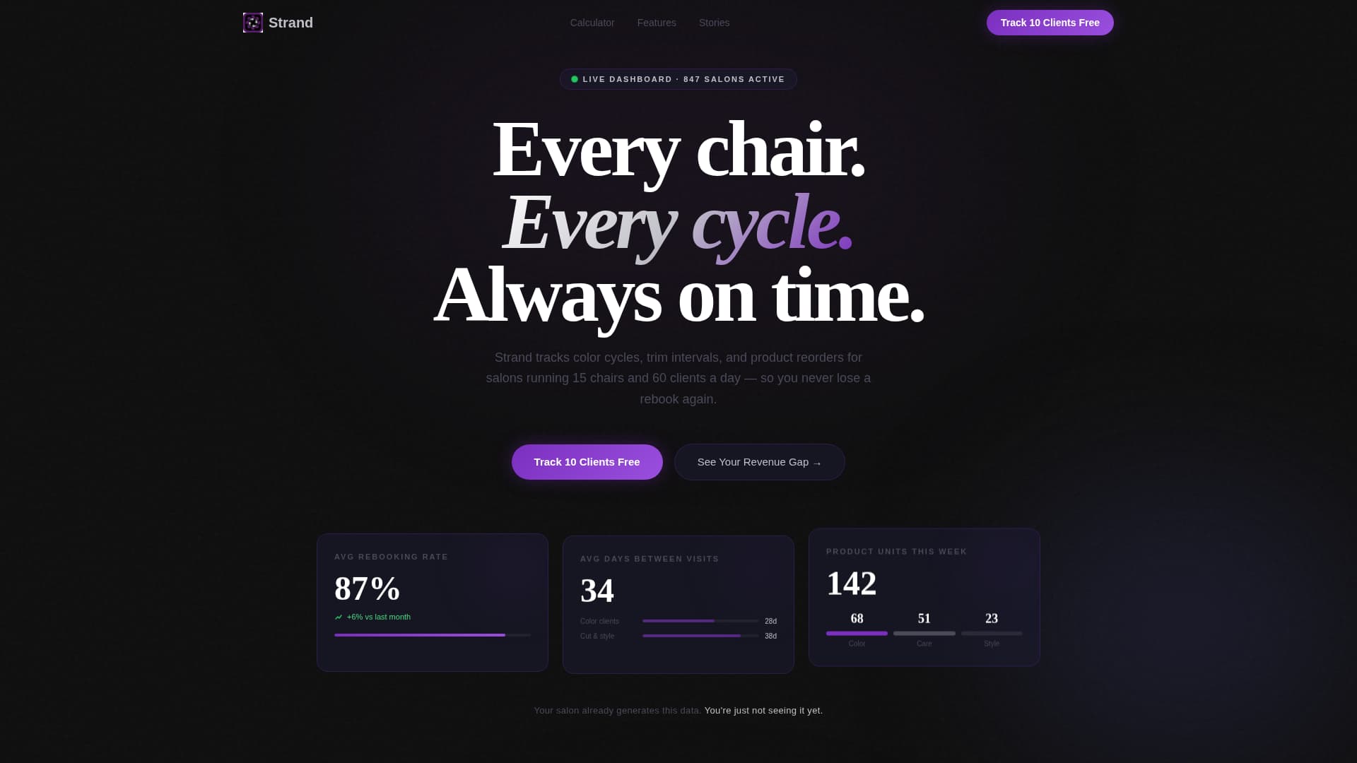 Hair Salon Client Retention & Rebooking Platform Website Template