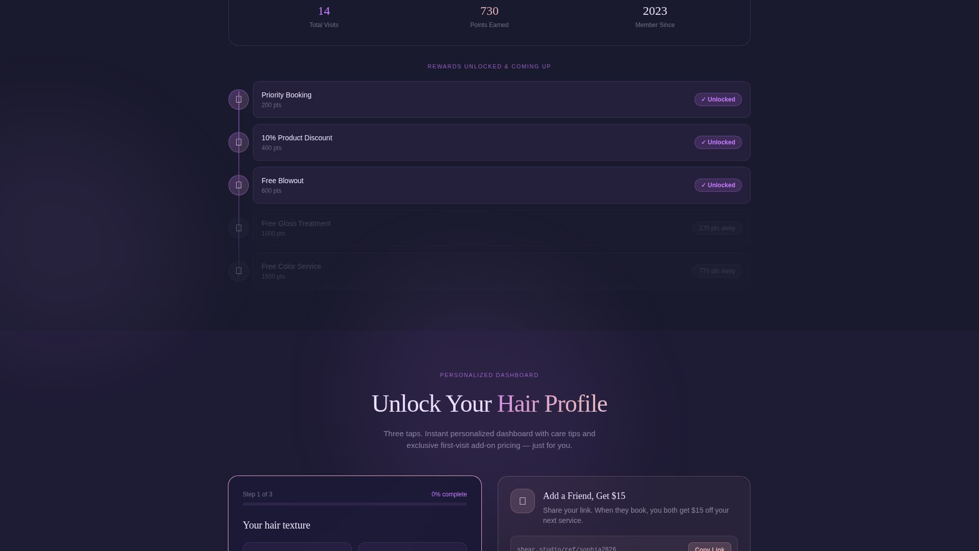 Hair Salon Booking Website Template