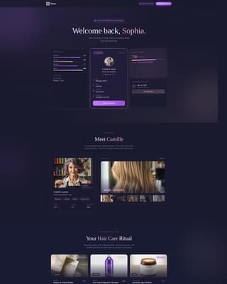 Hair Salon Booking Website Template