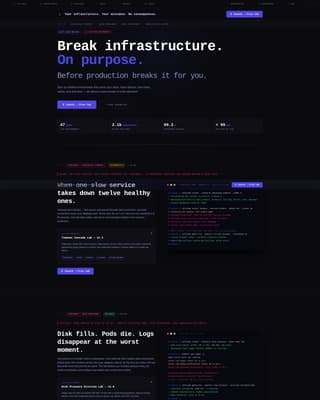 Infralab - Brutal DevOps Landing Page Template