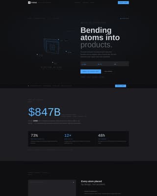 Forge - Brutalist Hardware Landing Page Template