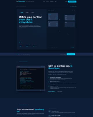 Headless - Powerful CMS Landing Page Template