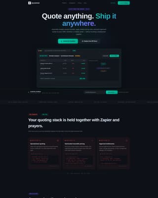 Quotehub - Powerful Headless CPQ Landing Page Template