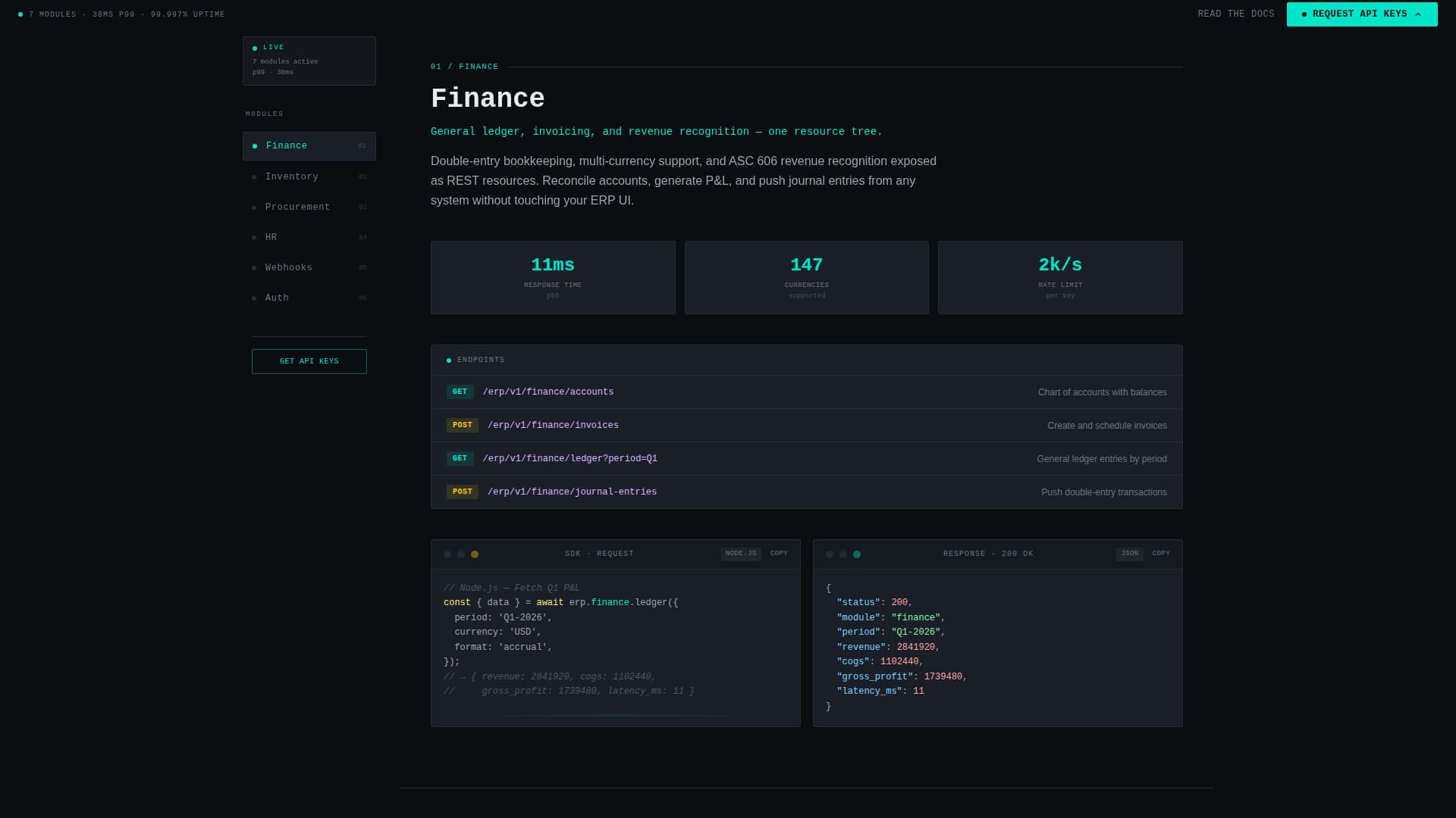 Headless - Unified ERP Landing Page Template