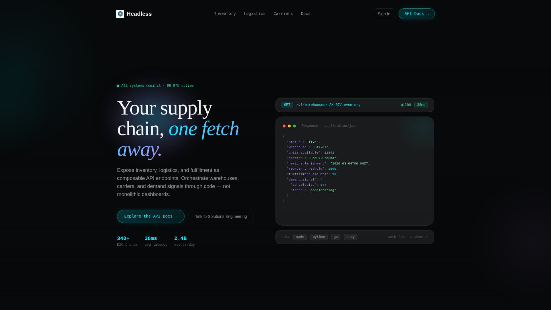 Headless Enterprise Software Complete Professional Website Template