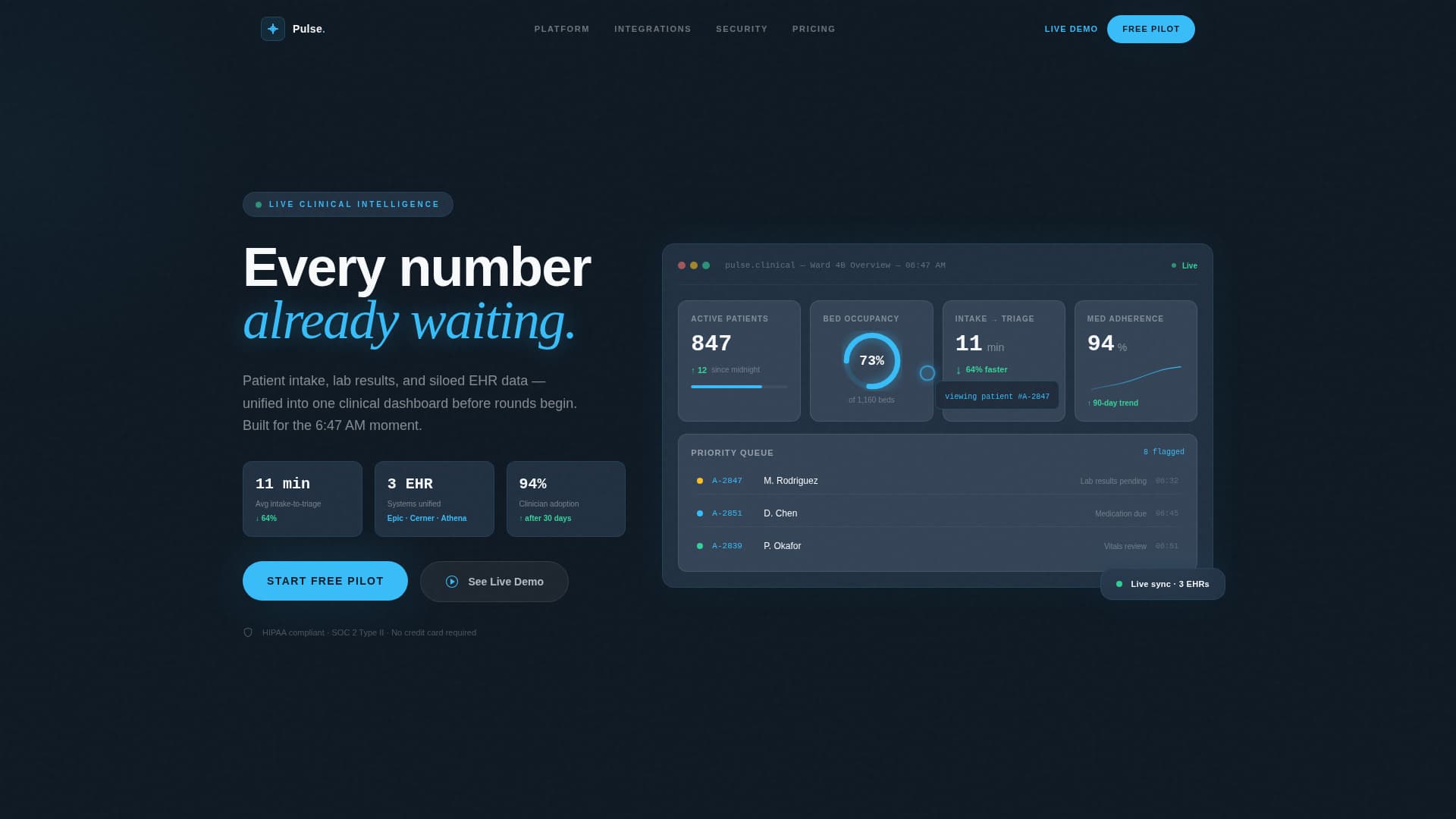 Pulse - Powerful Healthtech Landing Page Template