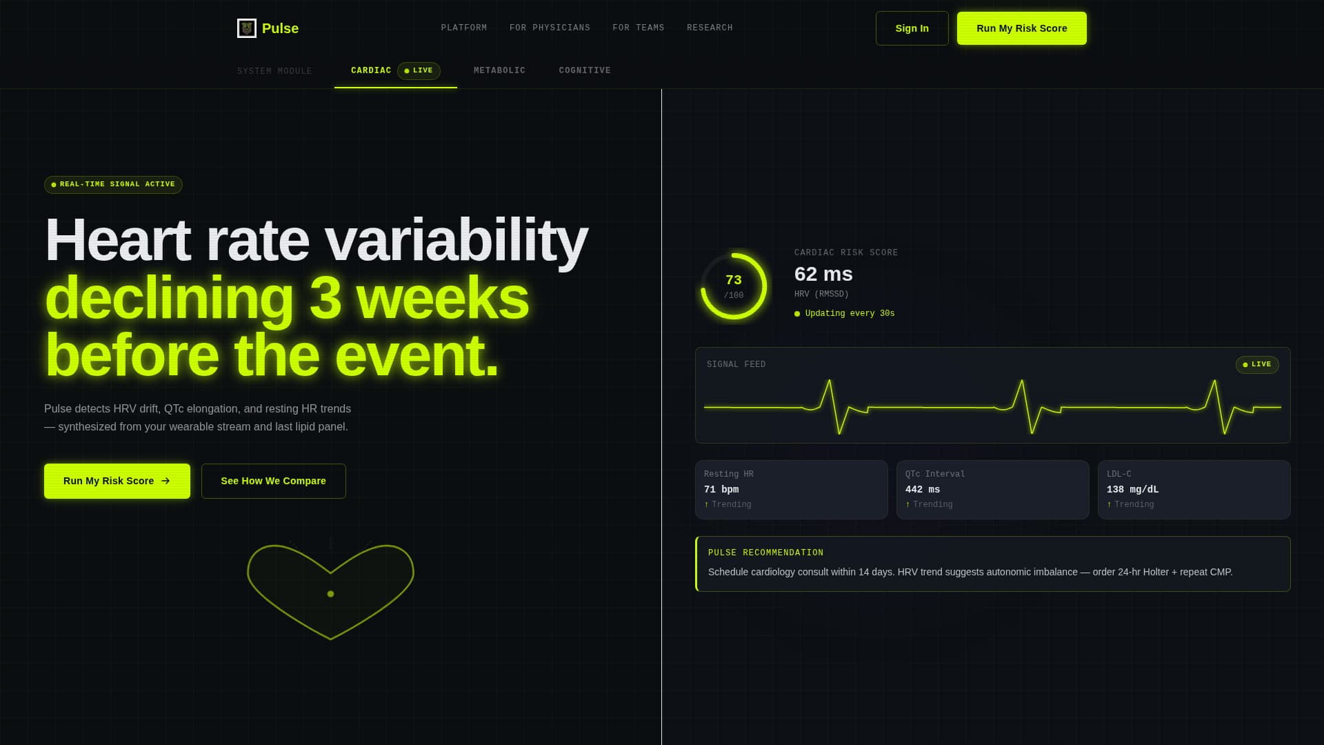 Pulse - Dynamic Healthtech Landing Page Template