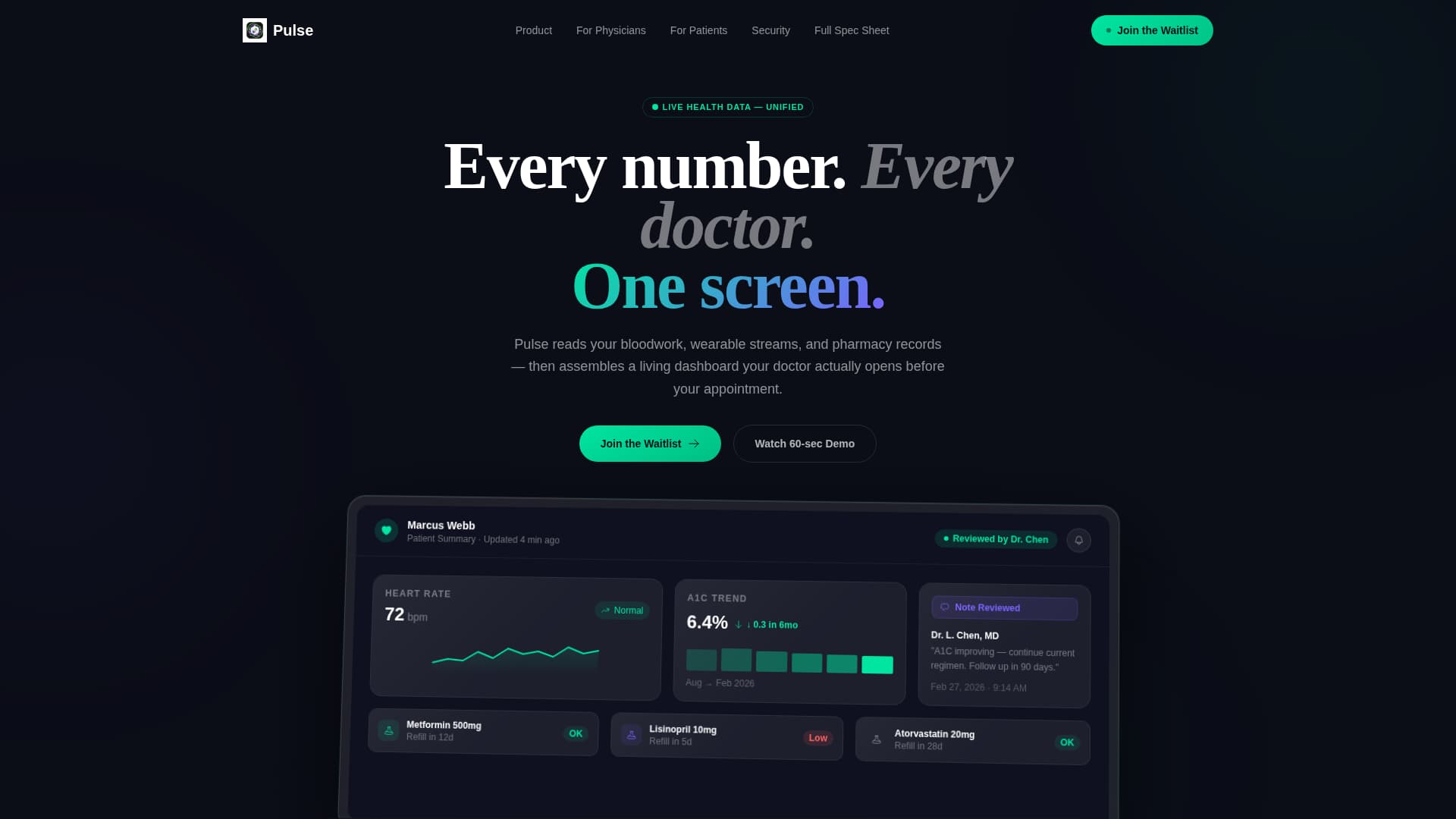 HealthTech Startup Pre-Launch Website Template