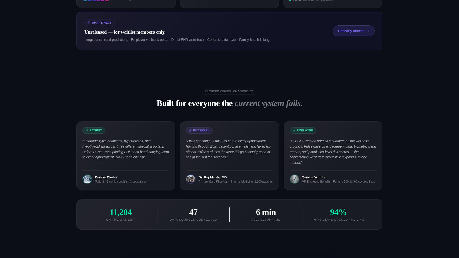 HealthTech Startup Pre-Launch Website Template