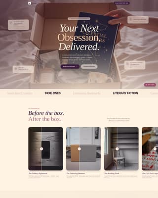 Curate - Luxe Booksubscription Landing Page Template