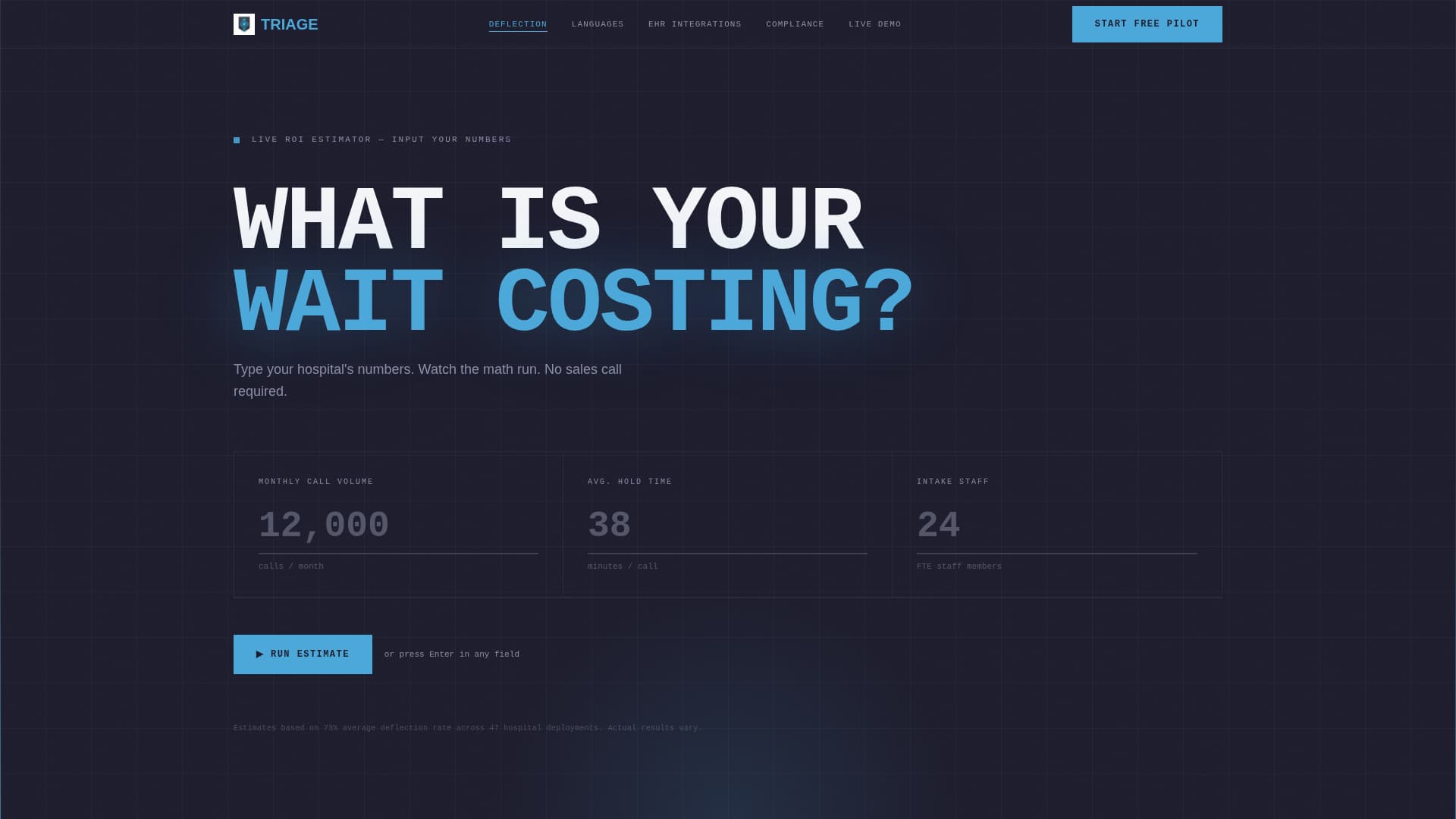 AI for Healthcare Cost Calculator Website Template