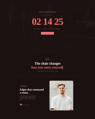 Fade - Luxe Barbershop Landing Page Template