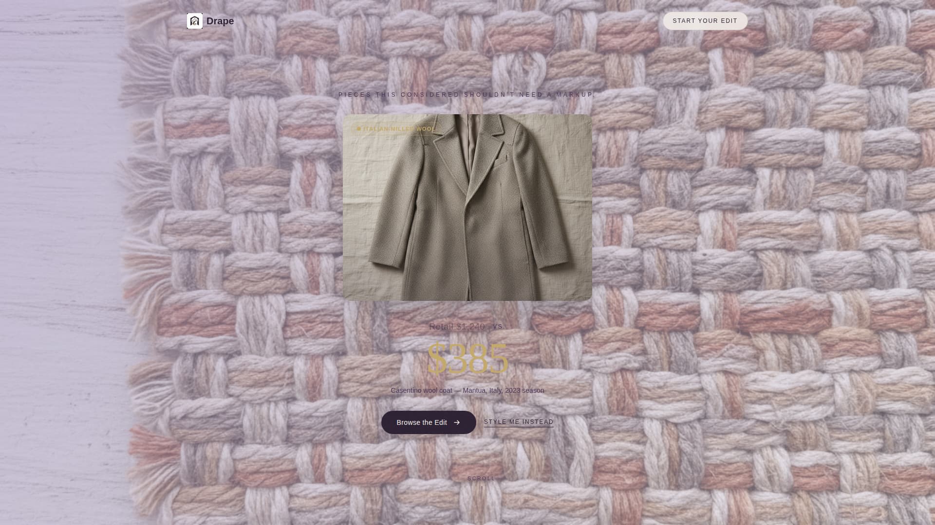 Drape - Curated Boutique Landing Page Template