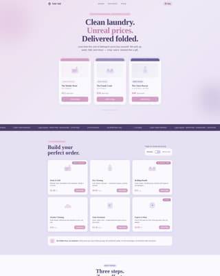 Fold - Elegant Laundry Landing Page Template