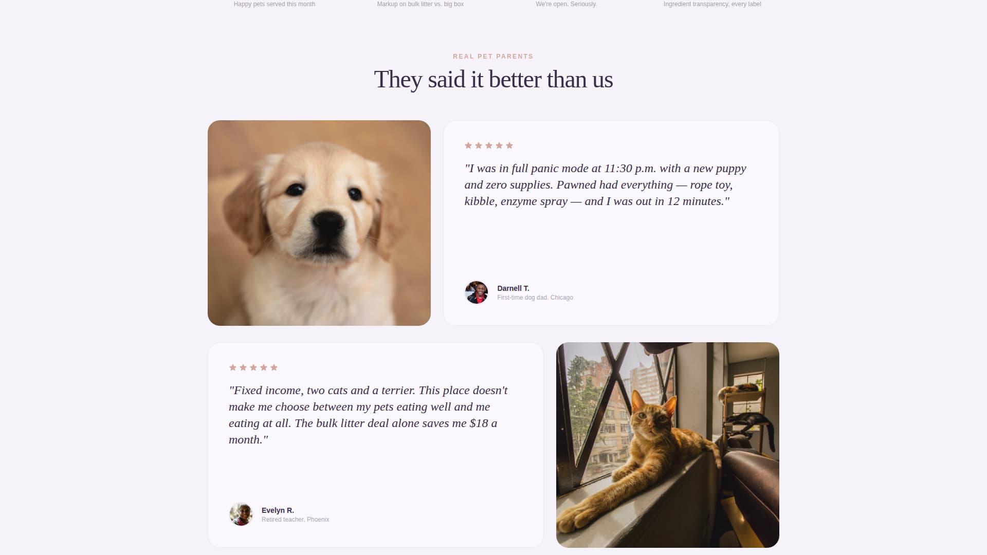 Pawned - Affordable Petshop Landing Page Template