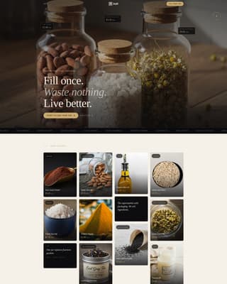 Refill - Luxe Zerowaste Landing Page Template
