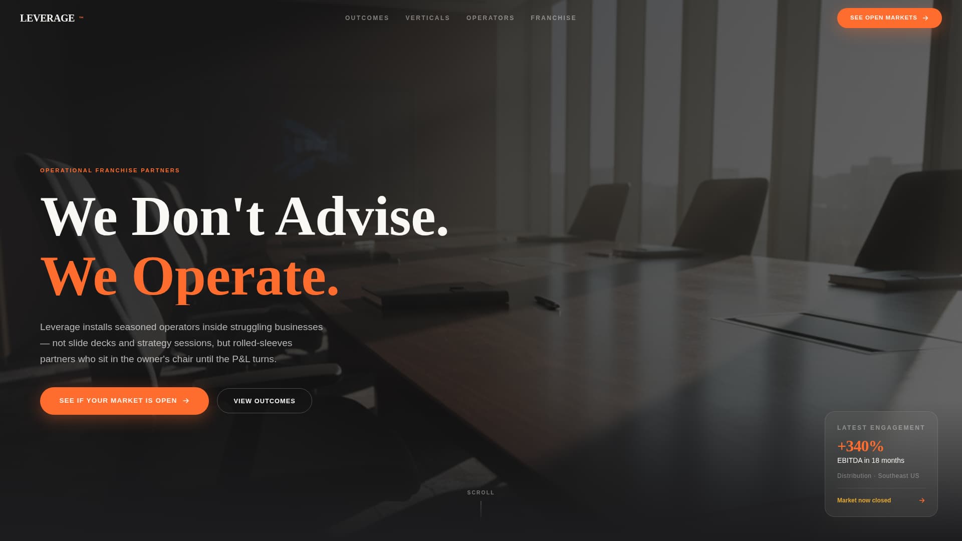 Leverage - Elite Franchise Landing Page Template
