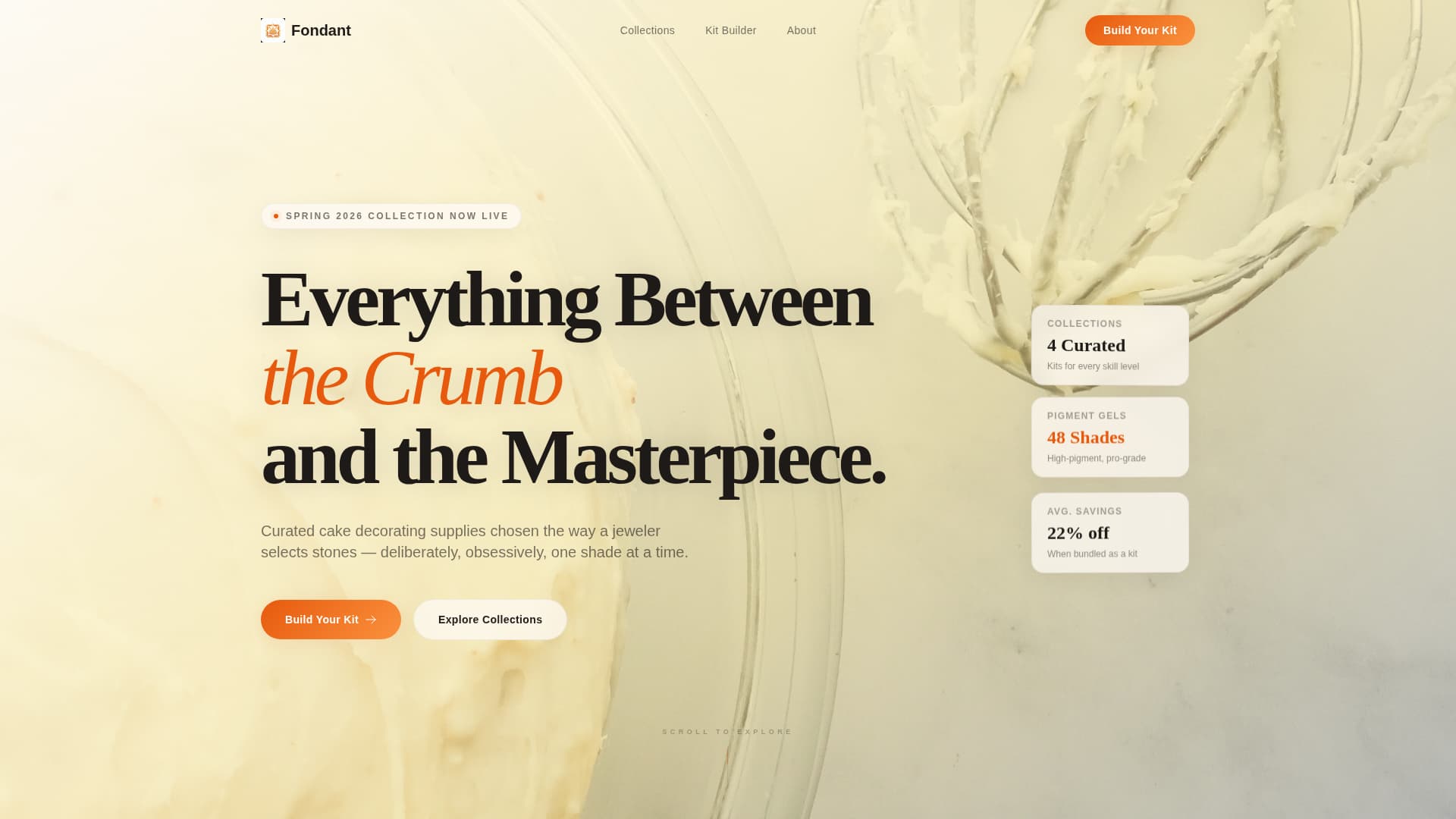 Fondant - Luxe Cakedecorating Landing Page Template