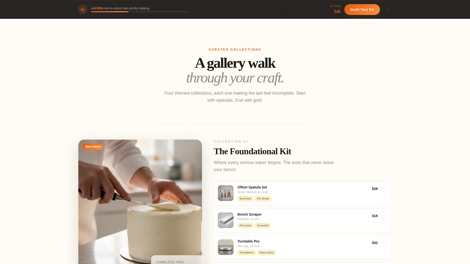 Fondant - Luxe Cakedecorating Landing Page Template