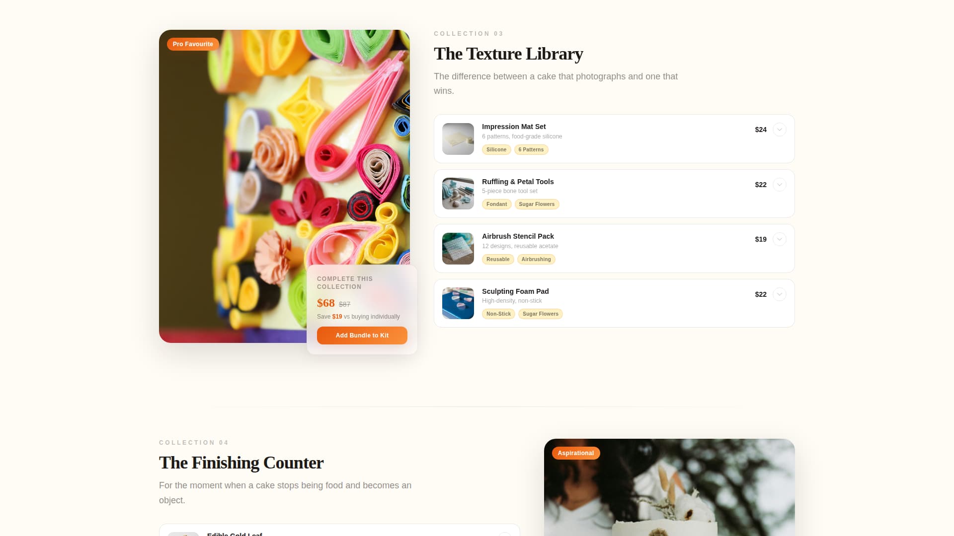 Fondant - Luxe Cakedecorating Landing Page Template
