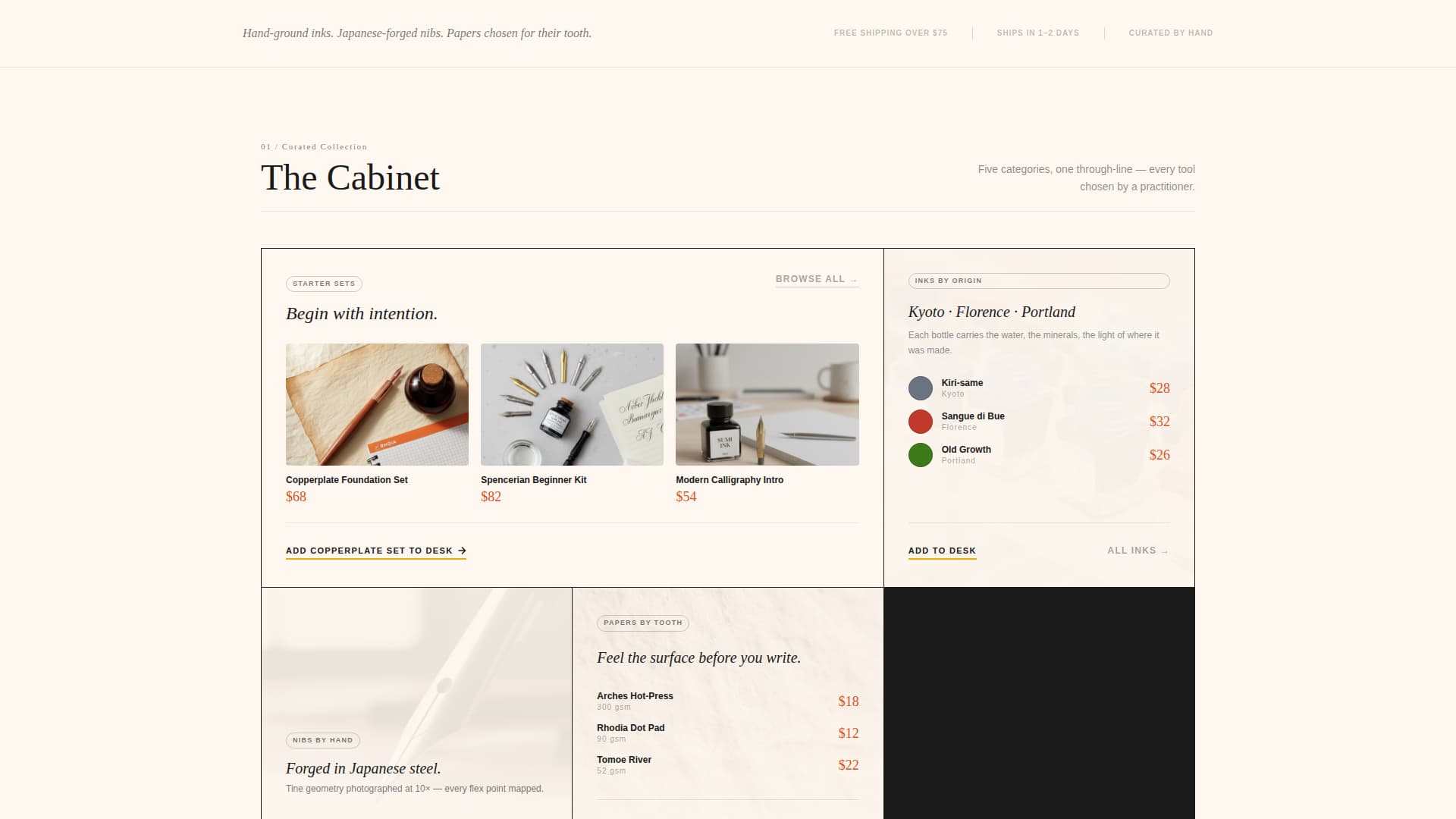 Nib — Expert Lettering Workshop Landing Page Template