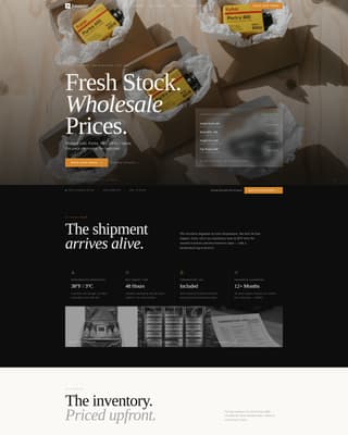 Emulsion - Cold Chain Analog Landing Page Template