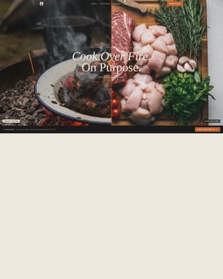 Blaze — Authentic Campfire Cooking Landing Page Template