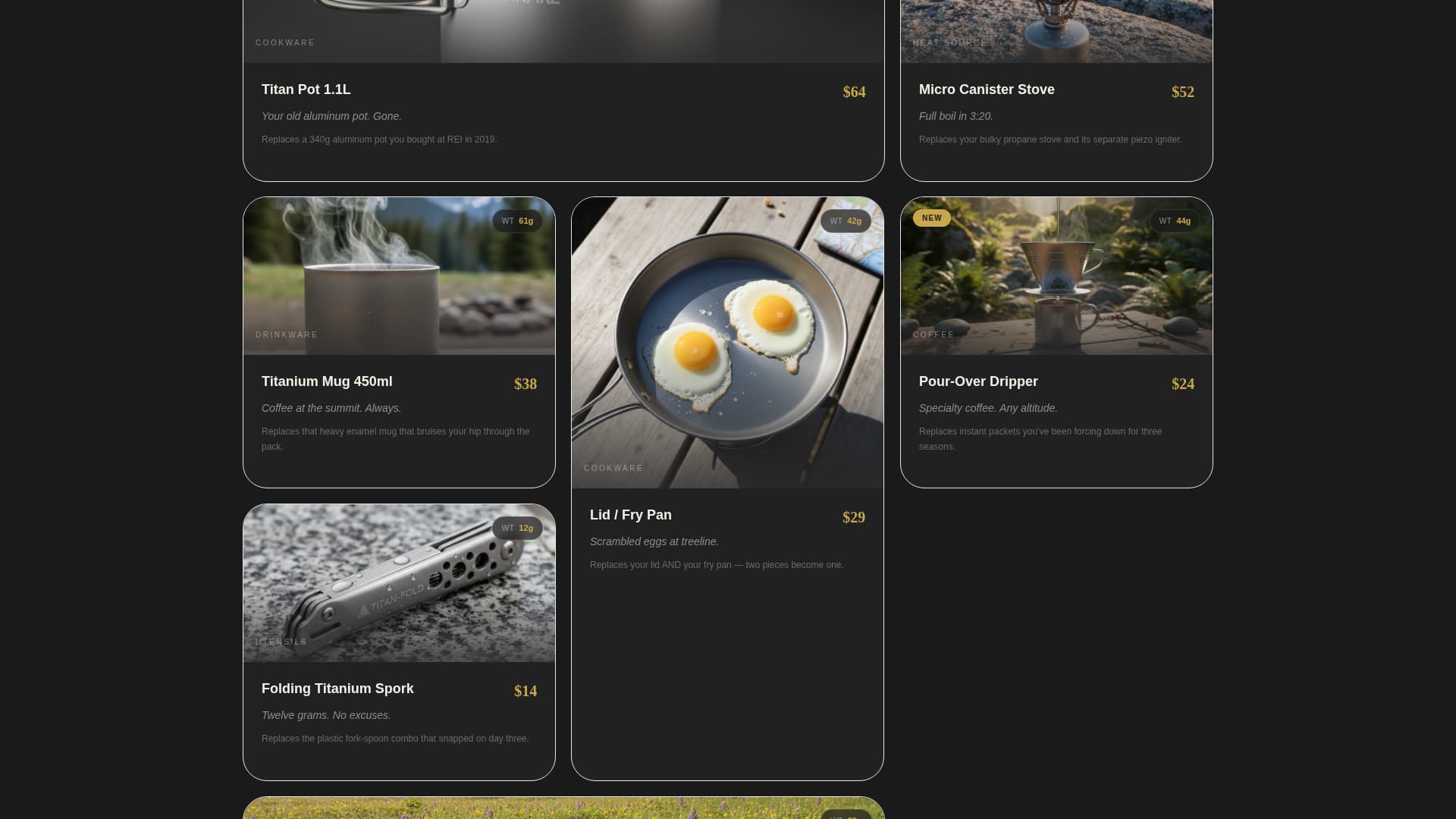 Basecamp — Luxury Cookware Landing Page Template