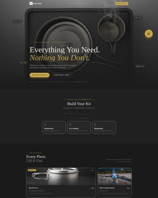 Basecamp — Luxury Cookware Landing Page Template