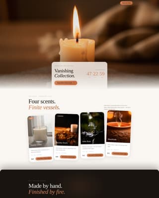 Wick — Handcrafted Fragrance Landing Page Template