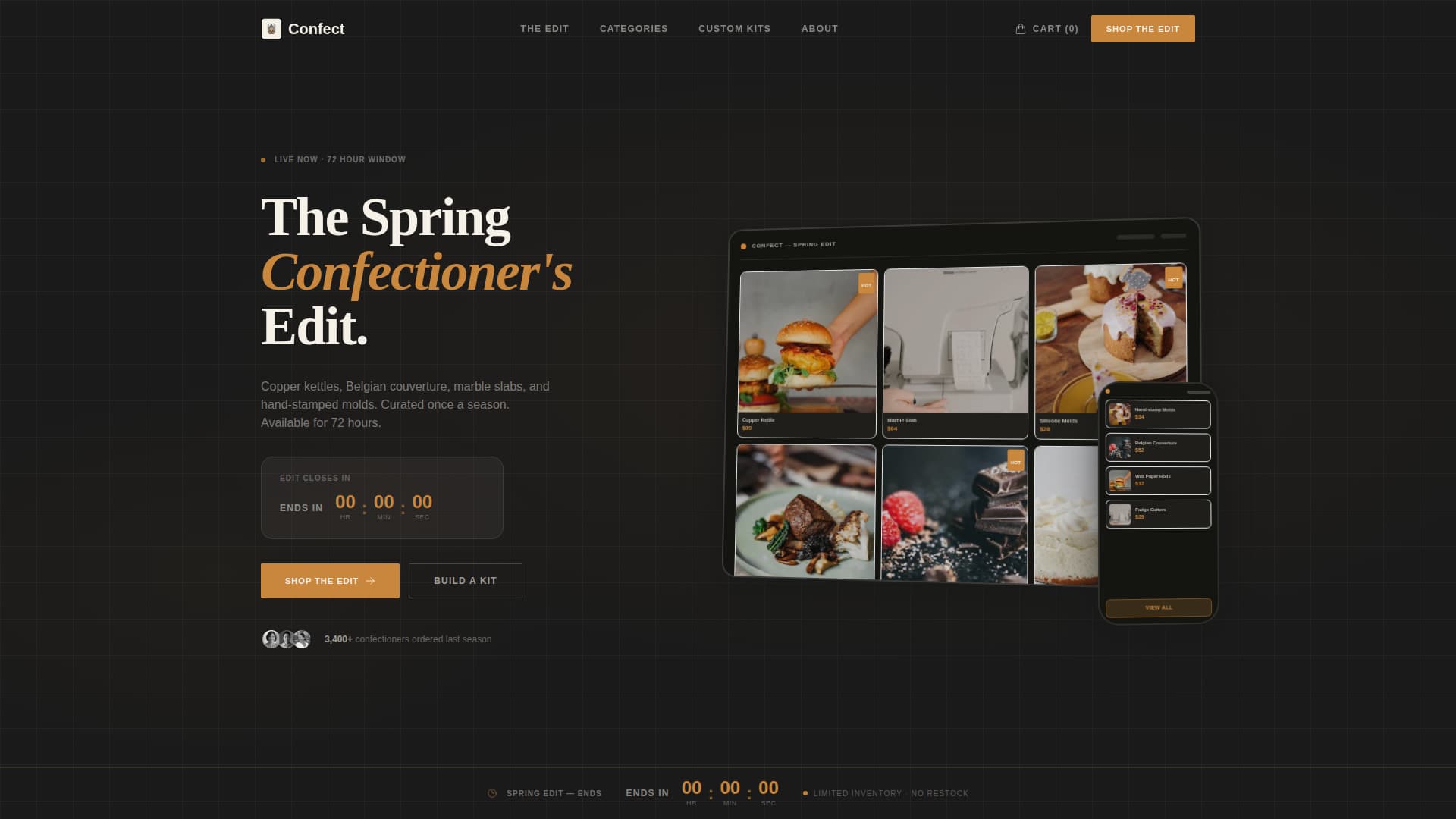 Confect - Premium Chocolatier Landing Page Template